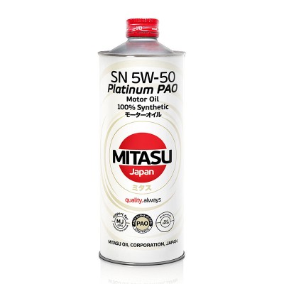 MITASU PLATINUM PAO SN 5W-50 plná syntetika 1L