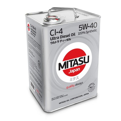 MITASU ULTRA DIESEL CI-4 5W-40 100% syntetika 6L
