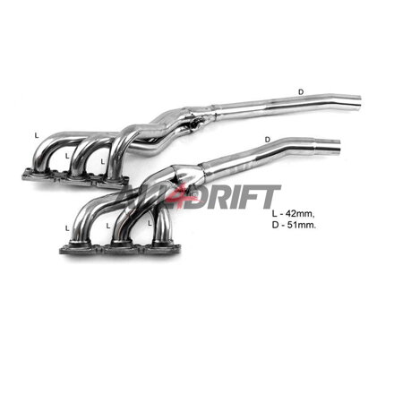 Nerezové ladené výfukové svody BMW E36 320 323 325 328 