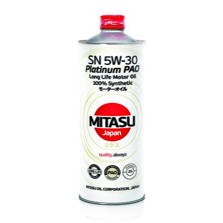 MITASU PLATINUM PAO SN 5W-30 DEXOS 2 plná syntetika 1L