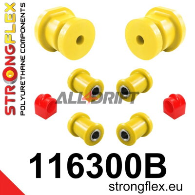 116300B Sada silentbloků zadního zavěšení - Mercedes W123 (76-86)