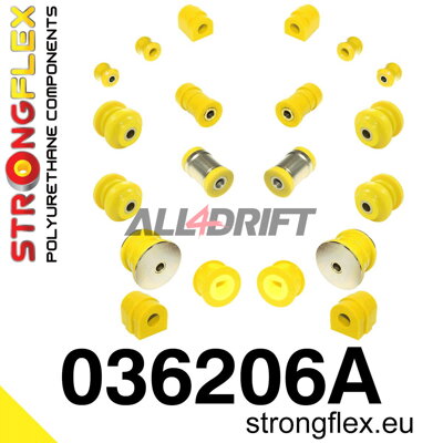 036206A Sada silentbloků přední a zadní nápravy SPORT - BMW E46 (97-06) rwd