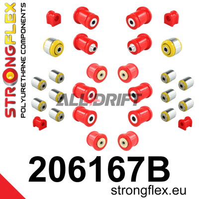 206167B: Full suspension polyurethane bush kit