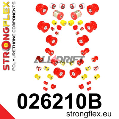 026210B: Kompletní sada silentbloků podvozku - Audi C6 (04-11) Quattro & Allroad