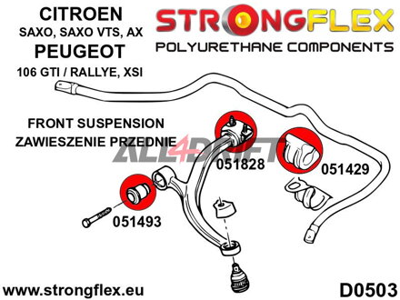 051493B: Front wishbone front bush