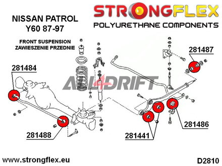 286131B: Front suspension bush kit