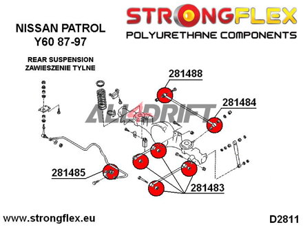 286132B: Rear suspension bush kit