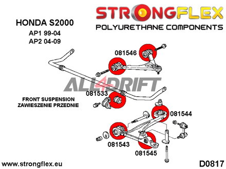 086154A: Full suspension bush kit AP2 SPORT