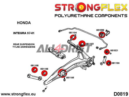 081588A: Rear anti roll bar bush SPORT