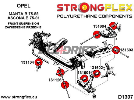131604B: Front upper wishbone bush