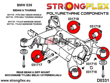 031715A: Rear beam mount bush SPORT