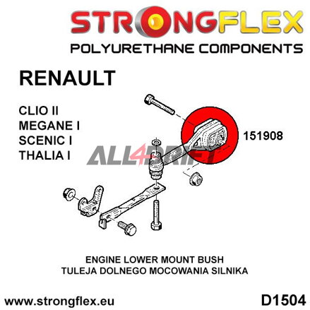 151908B: Engine mount bush - dog bone