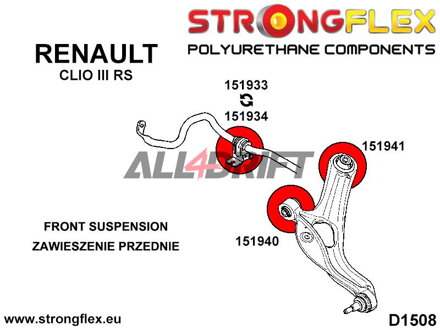 151941A: Front control arm - rear bush SPORT