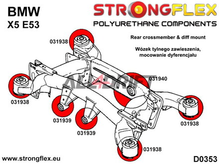 036244B: Rear subframe bush kit - BMW I (99-06) E53