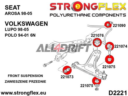 226161A: Front suspension bush kit SPORT