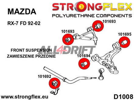 101692A: Front anti roll bar bush SPORT