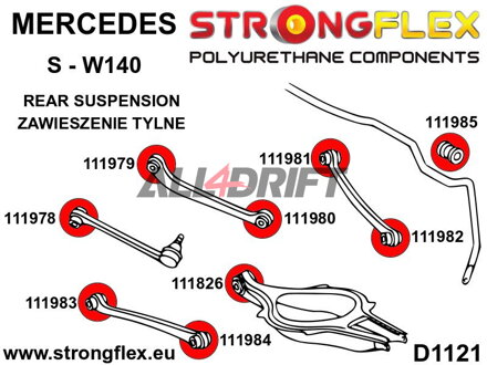 111985A: Rear anti roll bar bush SPORT