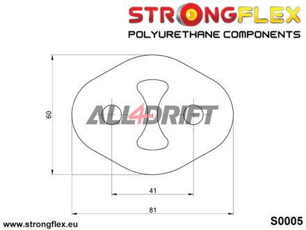000005B: Exhaust mount hanger 41mm