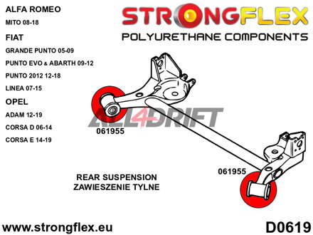 066040A: Front suspension and ream beam bush kit SPORT