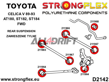 211966B: Rear wishbone - rear inner bushing