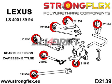 211958A: Rear anti roll bar bush SPORT