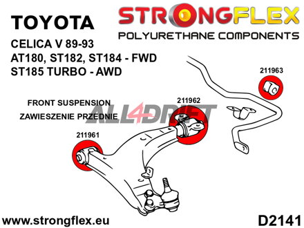 216261B: Front suspension bush kit
