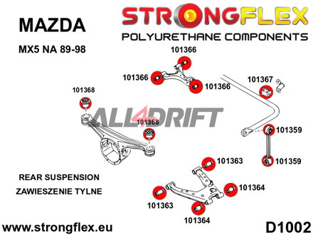 101363A: Rear lower inner suspension bush SPORT