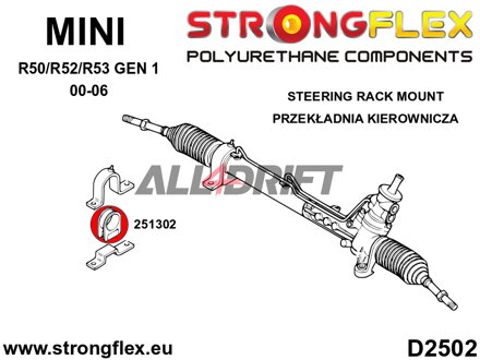 251302A: Steering rack bush SPORT