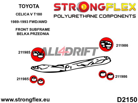 211986B: Front subframe - rear bush