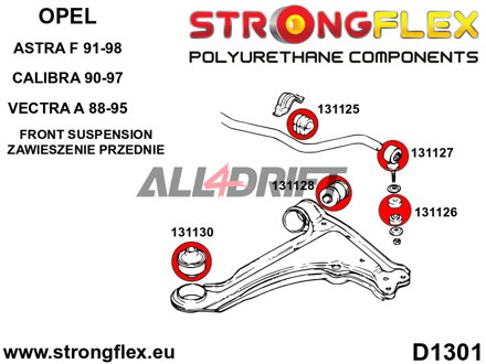 136025B: Full suspension bush kit