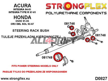 081746A: Steering rack bush SPORT