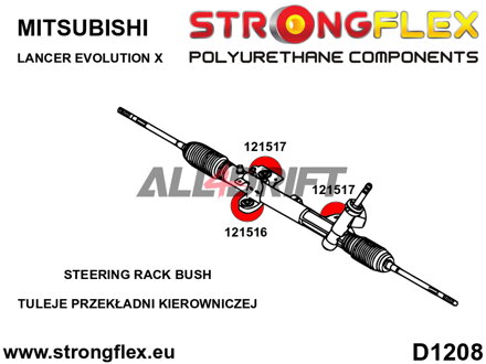 126145A: Steering rack mount bush kit SPORT