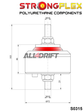 031761B: Engine mount BMW E21 E30 E12