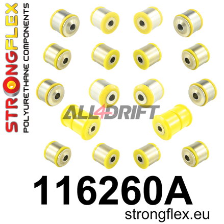 116260A: Rear suspension bush kit SPORT