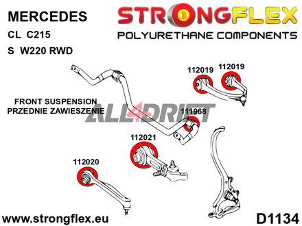 116261B: Front suspension bush kit