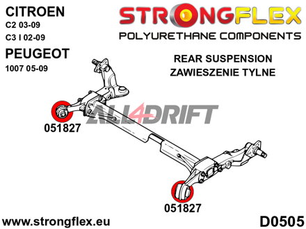 056002A: Front suspension and ream beam bush kit SPORT