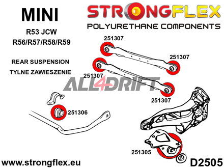 251306B: Rear anti roll bar bush