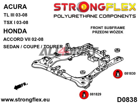 086232A: Front subframe bush kit SPORT