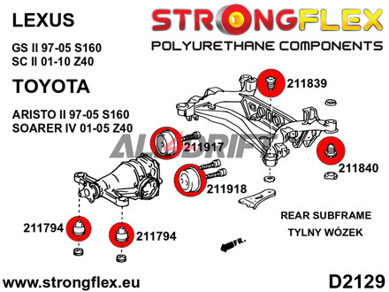 211840A: Rear beam - rear bush SPORT