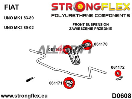 061170A: Front wishbone - rear bush SPORT