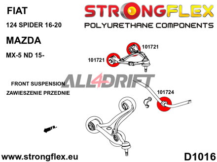 101721A: Front upper arm bush SPORT