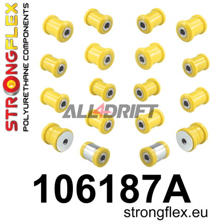 106187A: Rear suspension bush kit SPORT