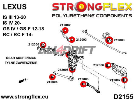 212004A: Rear trailing arm bush SPORT