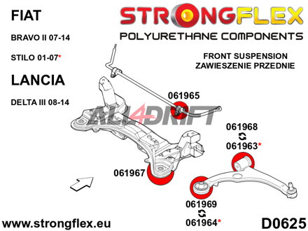 061964B: Front control arm – rear bush