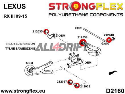 212037A: Rear lower rod – inner bush SPORT