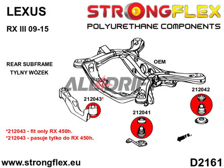 216274B: Rear subframe bush kit - Lexus III (09-15)