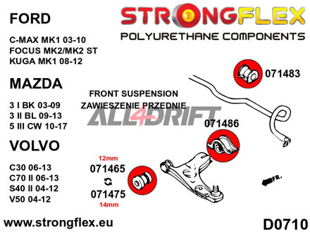 076163B: Full suspension bush kit