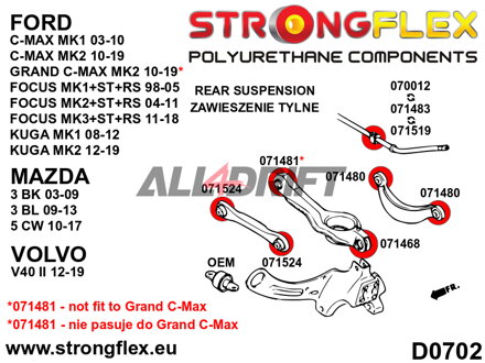 076164B: Full suspension bush kit