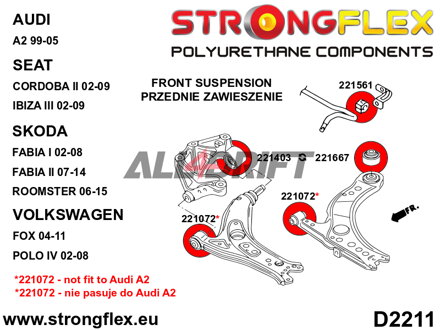 221072B: Front wishbone - front bush 30mm