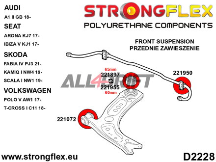 221072B: Front wishbone - front bush 30mm
